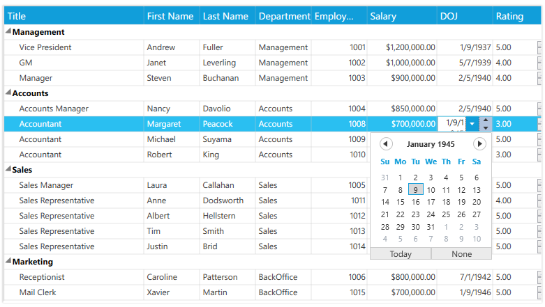 Styles And Templates In Wpf Datagrid Control Syncfusion