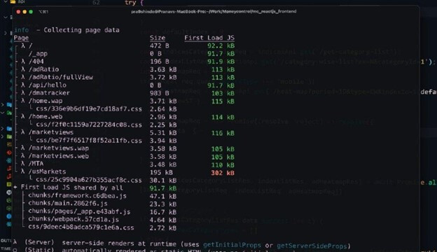 Result after optimizing bundle size