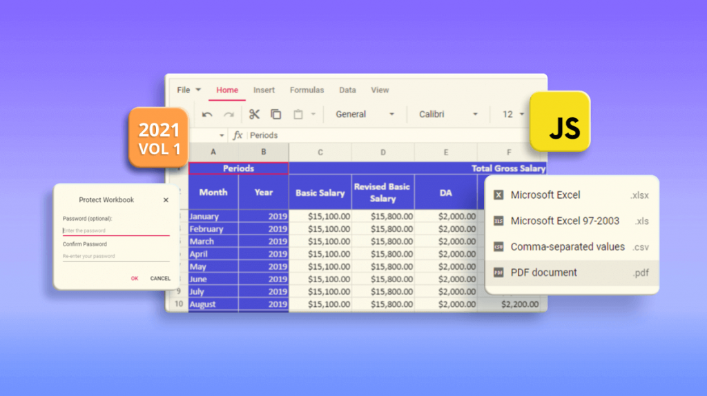 What’s New in 2021 Volume 1: JavaScript Spreadsheet