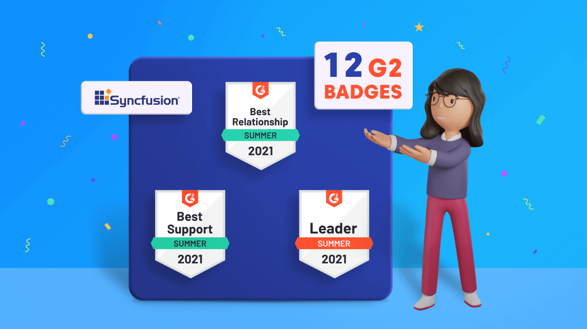 Syncfusion Receives 12 G2 Badges—Summer 2021