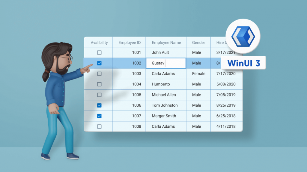 Exploring Column Types in WinUI 3 DataGrid