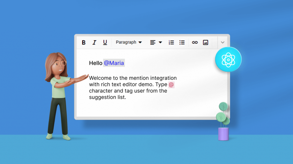 How to Integrate Syncfusion React Mention Component with Rich Text Editor