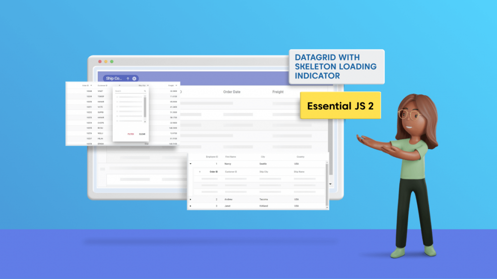 Introducing Skeleton Loading Indicator in Syncfusion Essential JS 2 DataGrid