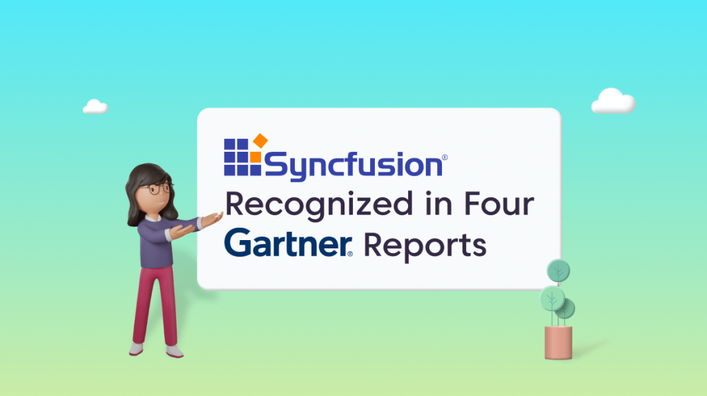 Syncfusion Recognized as Sample Vendor of Embedded Analytics in Four Gartner Reports