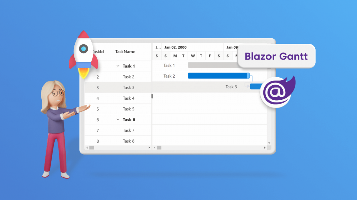 Boosting Performance of Blazor Gantt Chart Using Virtualization