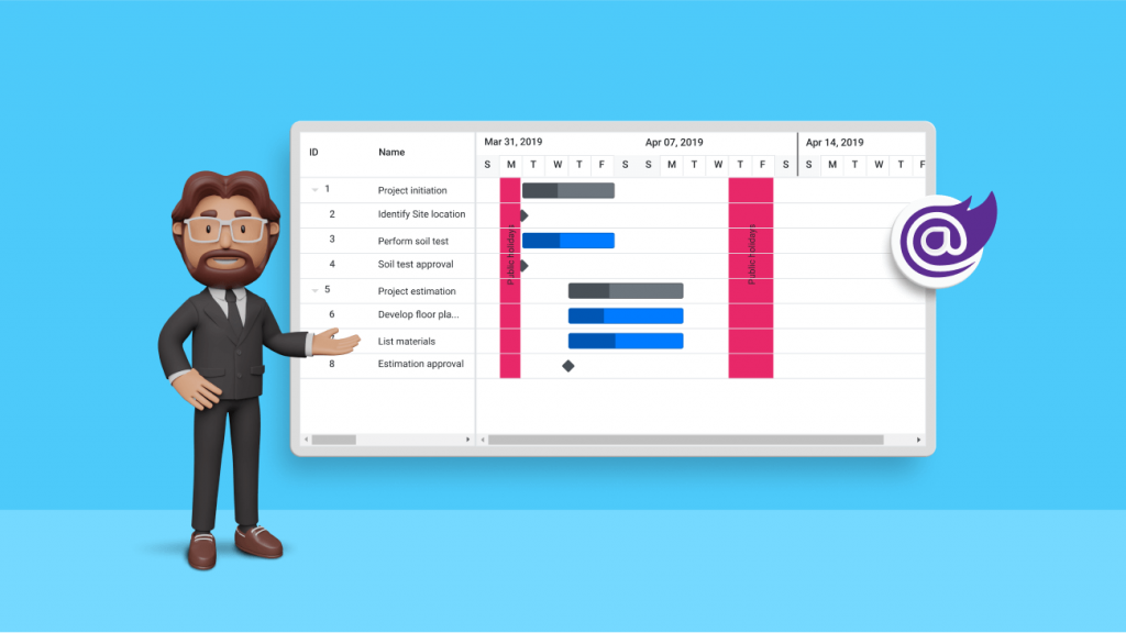 Task Scheduling and Markers in Blazor Gantt Chart