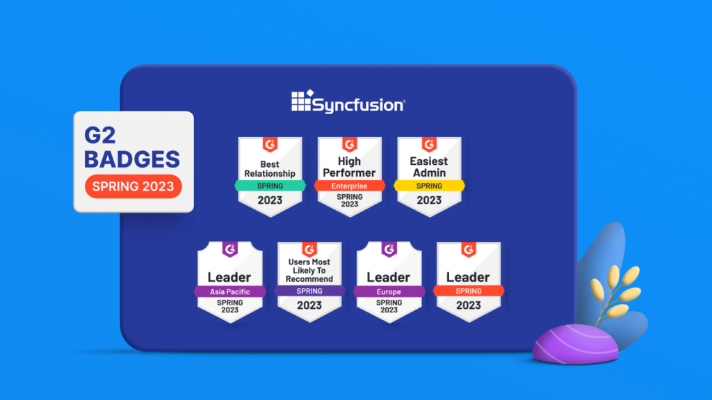 Syncfusion Receives 41 G2 Badges—Spring 2023