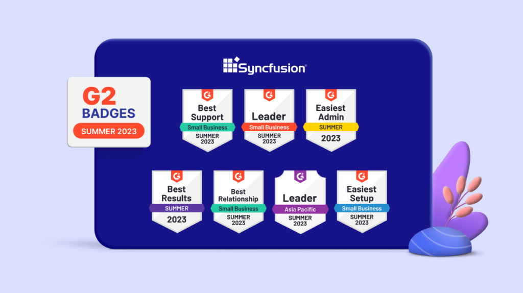 Syncfusion Receives 37 G2 Badges-Summer 2023