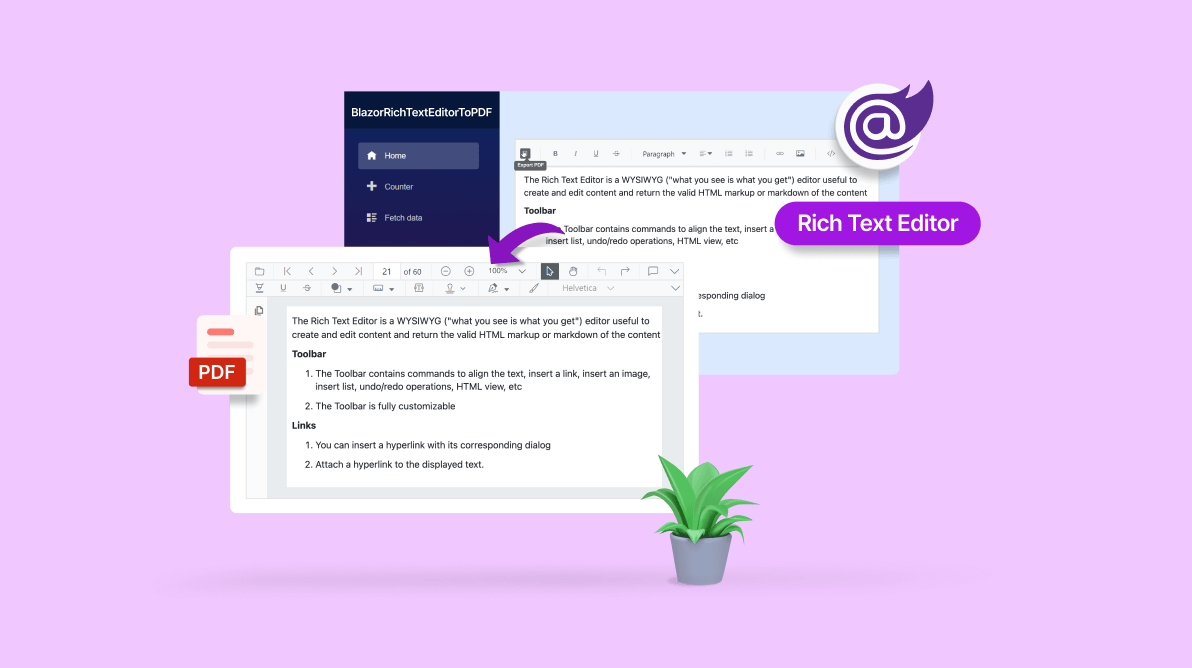 Seamlessly Export Blazor Rich Text Editor Content to PDF