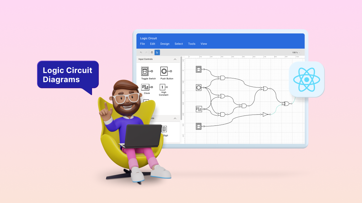 Create Interactive Digital Logic Circuit Diagrams with Syncfusion's React Diagramming Library