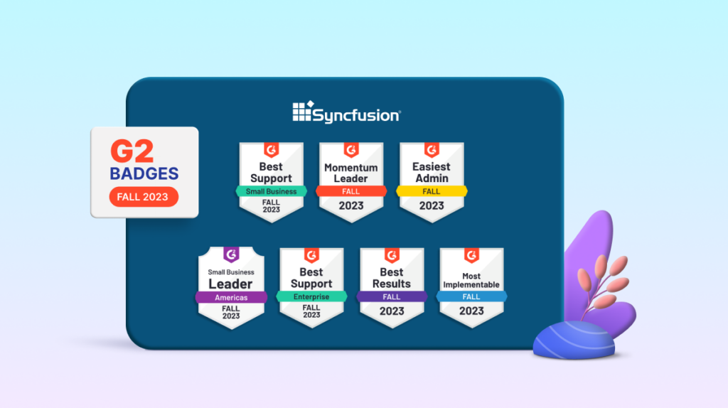 Syncfusion Receives 82 G2 Badges, Fall 2023