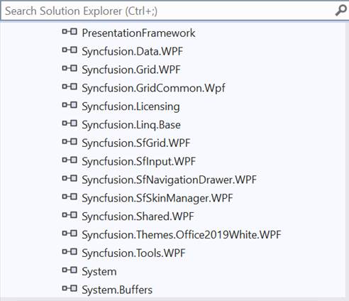 Syncfusion WPF Project Created with Syncfusion WPF assemblies or NuGet packages