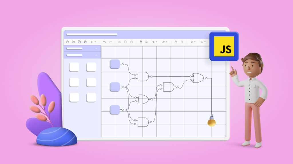 Easily Craft Interactive Digital Logic Circuit Diagrams in JavaScript