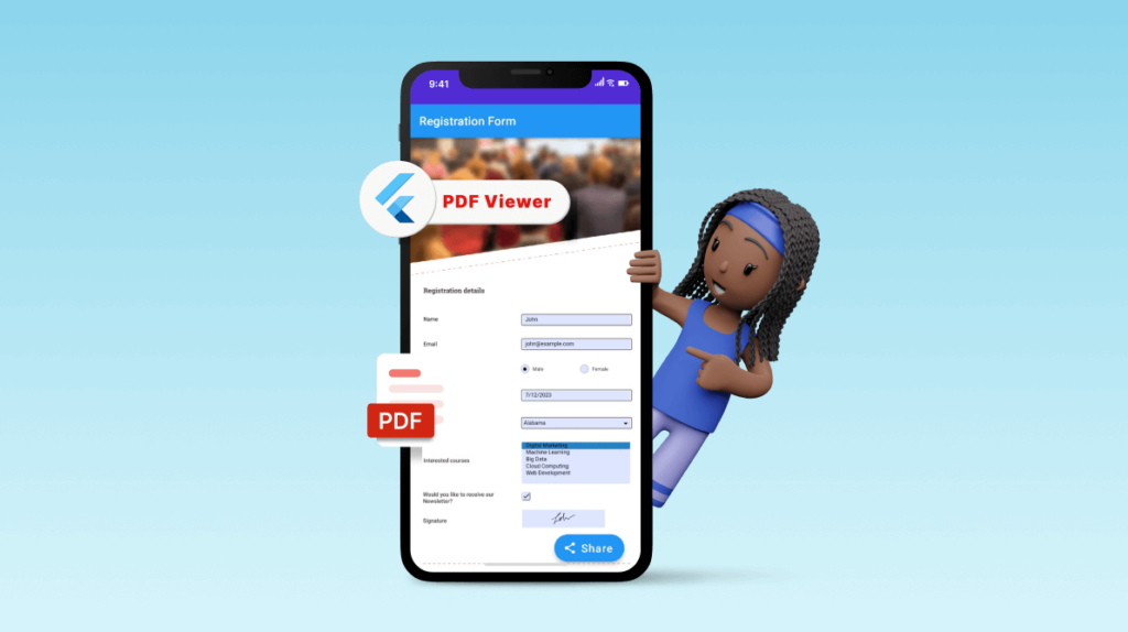 Effortlessly Fill and Share PDF Forms using Flutter PDF Viewer