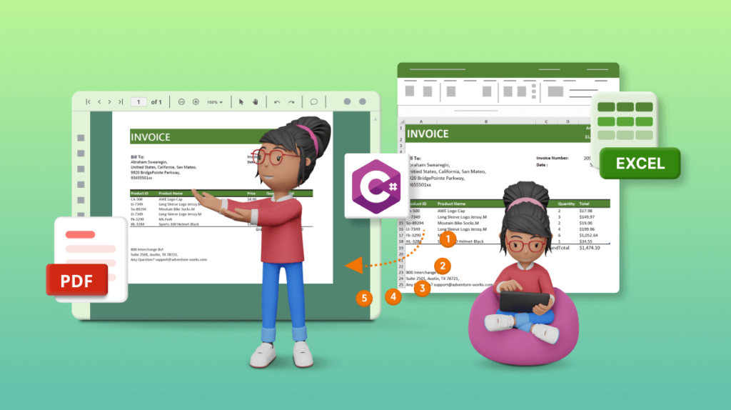 Convert Excel to PDF in Just 5 Steps Using C#