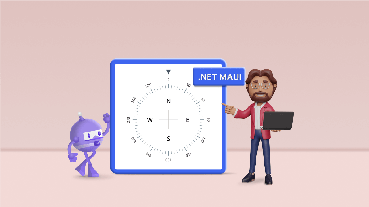 Easily Create a Directional Compass Using .NET MAUI Radial Gauge