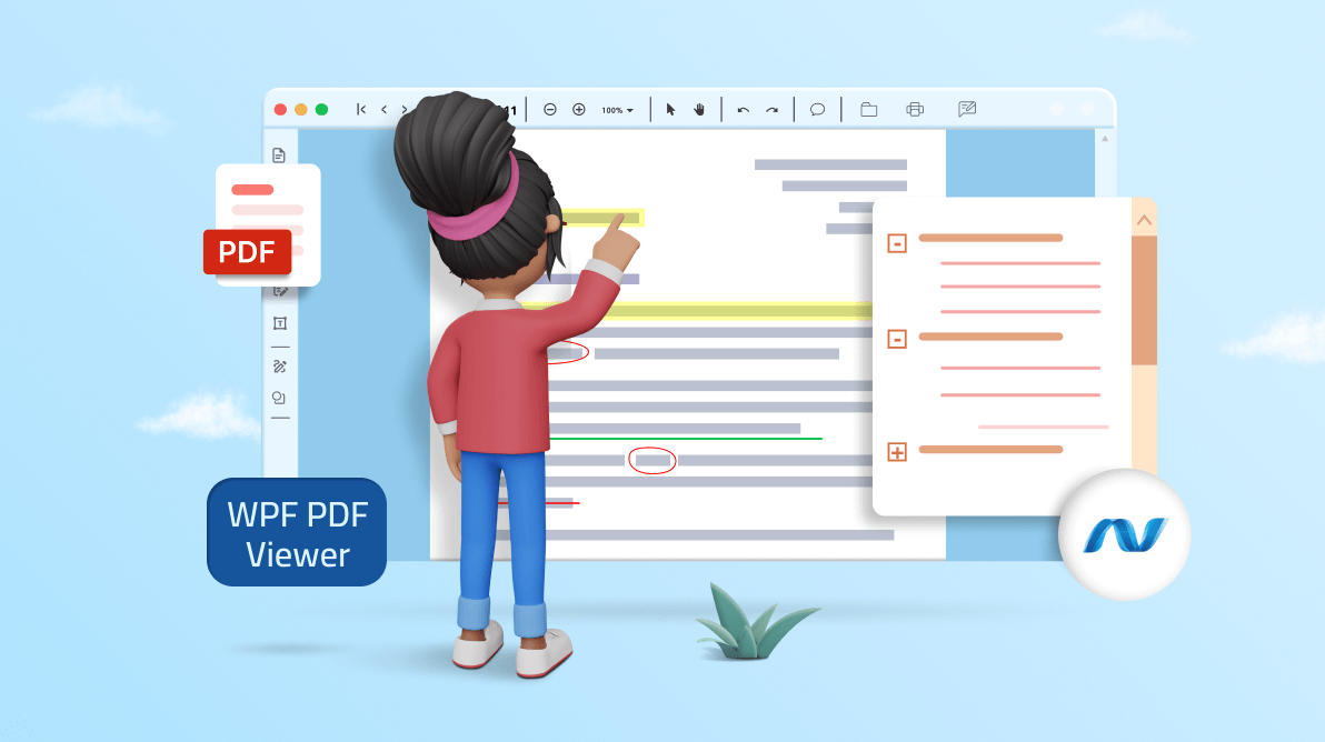 View PDF Annotations in a TreeView and Navigate Using WPF PDF Viewer