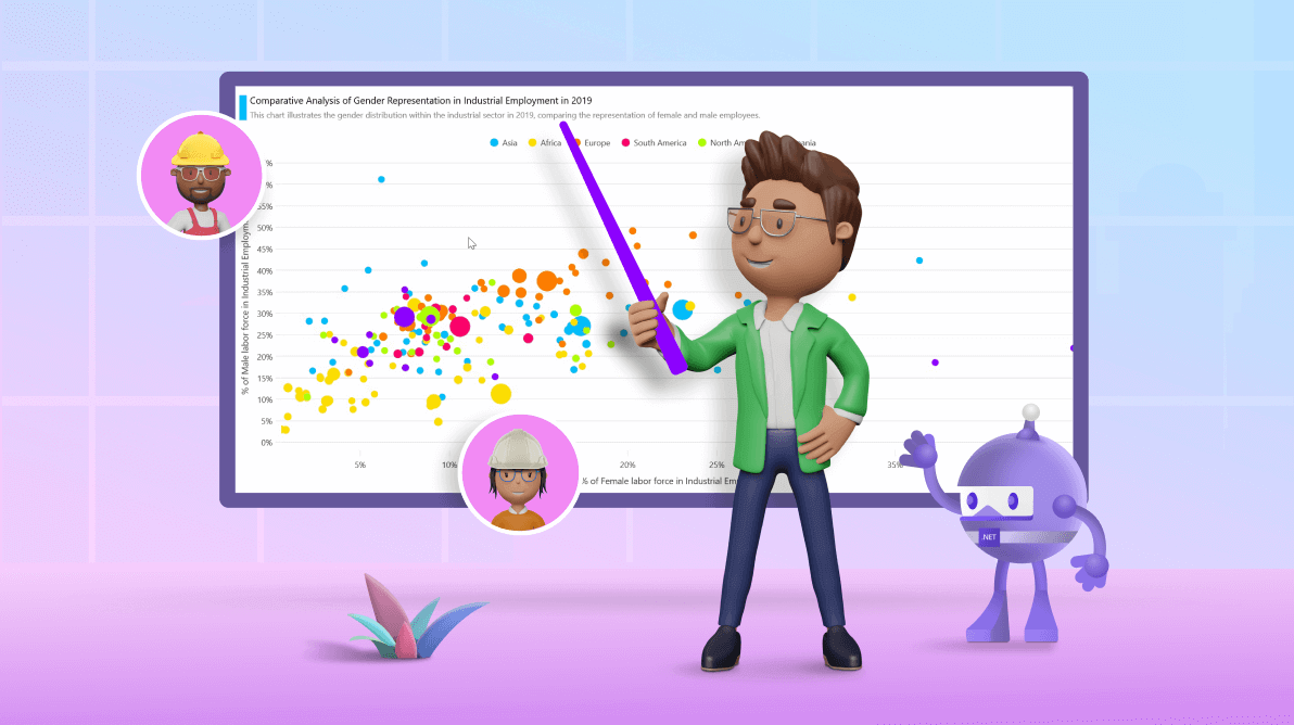 Chart of the Week Visualizing Gender Parity in Industrial Employment with .NET MAUI Bubble Chart
