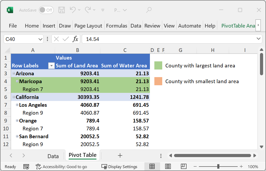 Pivot table enhancements in .NET Excel Library