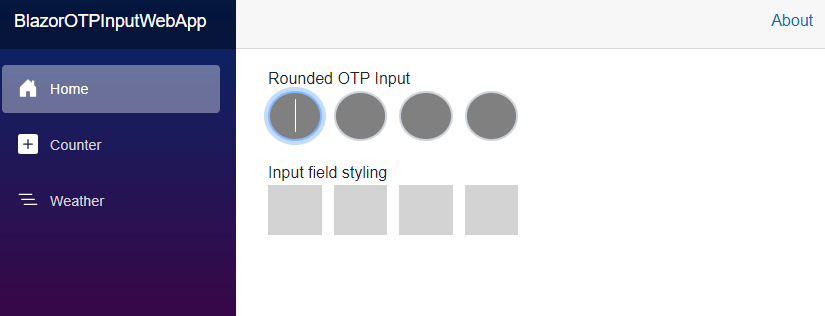 Customizing the appearance of the Blazor OTP Input component