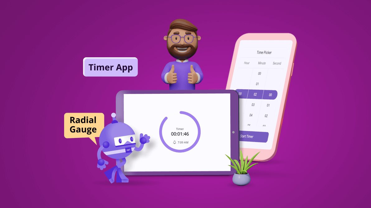 Design a Timer App using .NET MAUI Radial Gauge and Timer Picker