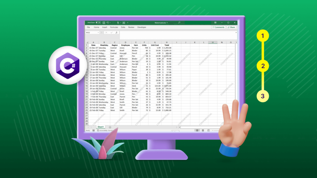 3 Easy Steps to Add Watermarks to Your Excel Document Using C#