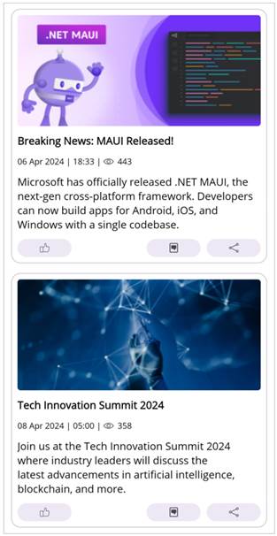 Creating a news feed app using .NET MAUI ListView control