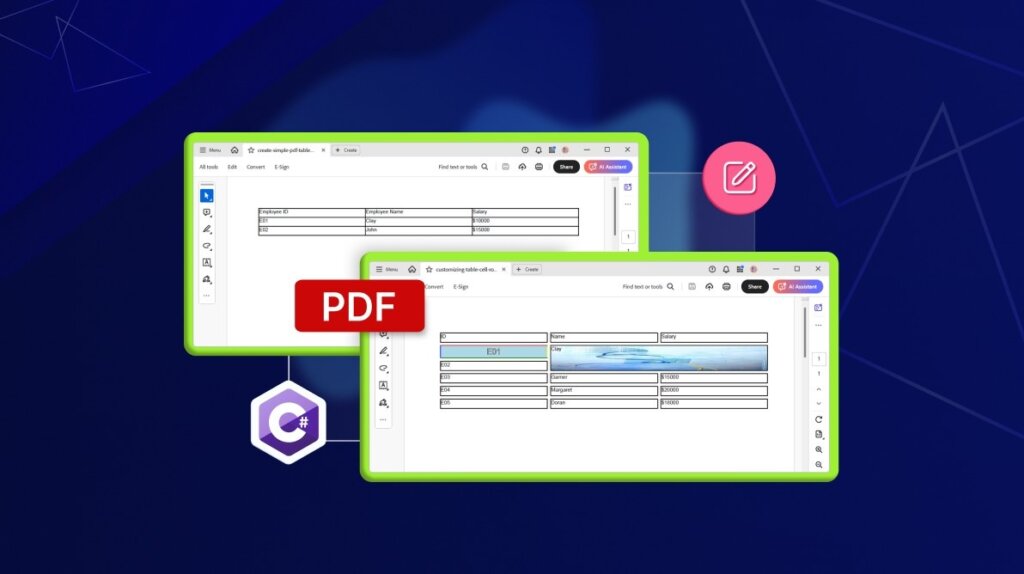 Easily Create PDF Tables with Advanced Customization in C#