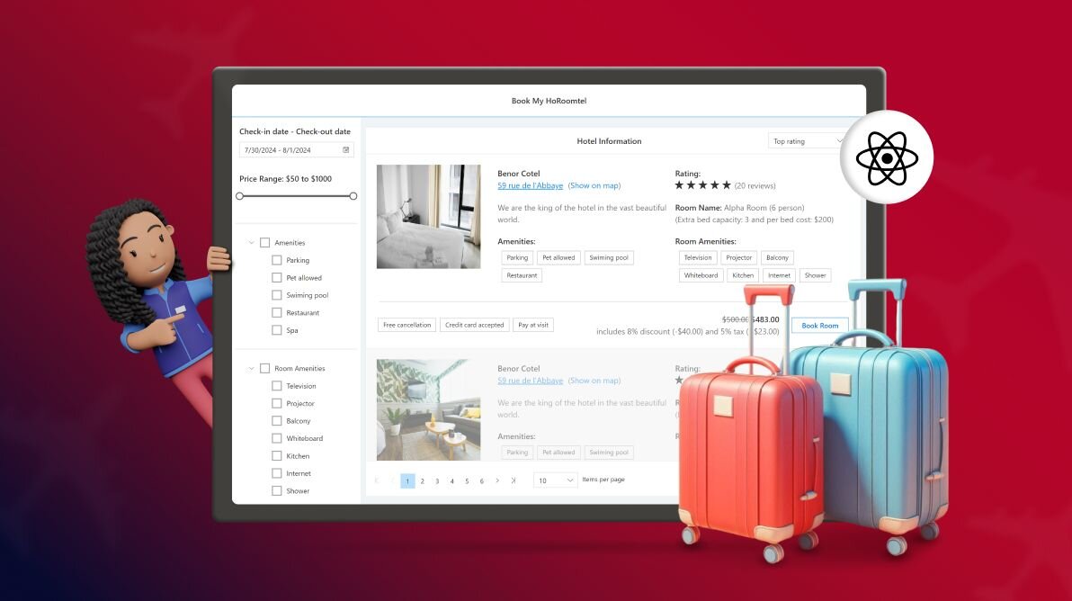 Easily Create a Hotel Room Booking App With React DataGrid