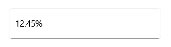 Percentage display mode in the .NET MAUI Numeric Entry control