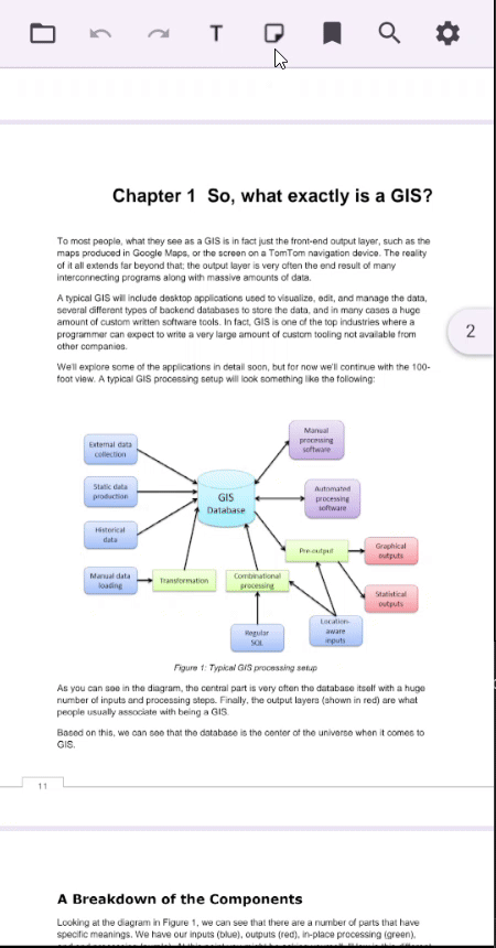 Sticky note annotation in the Flutter PDF Viewer