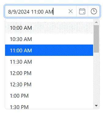 Time range selection feature in DateTime Picker