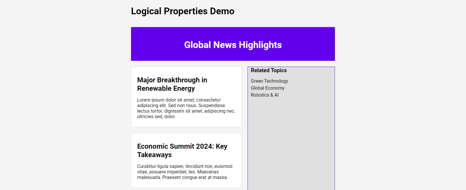 Logical properties demo