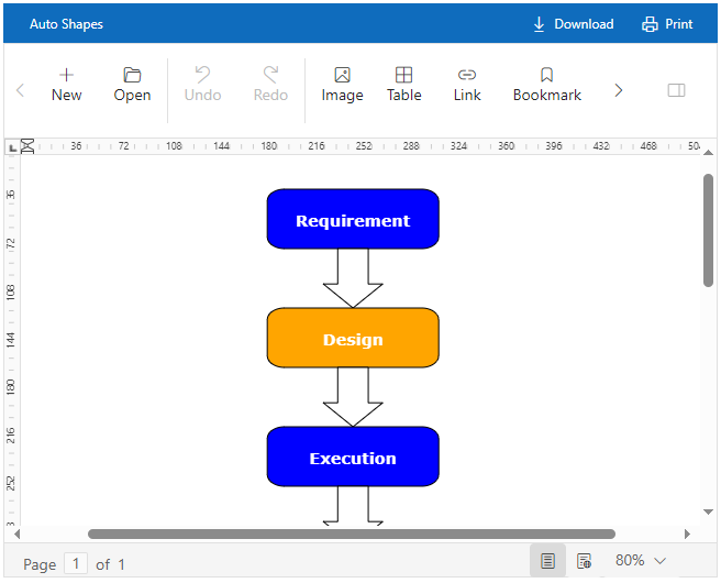 Preserving shapes in Blazor Word Processor