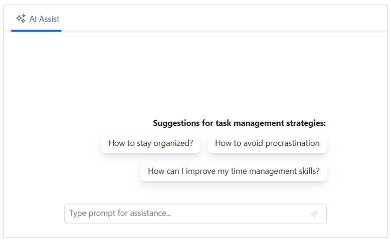 Suggested prompts in React AI AssistView component