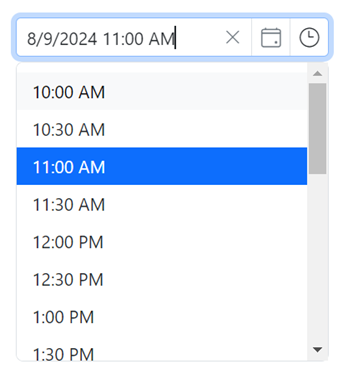 Time range selection feature in Blazor DateTime Picker