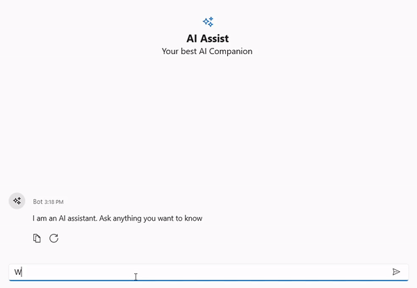 Creating an AI-powered chat app using the WinUI AI AssistView control
