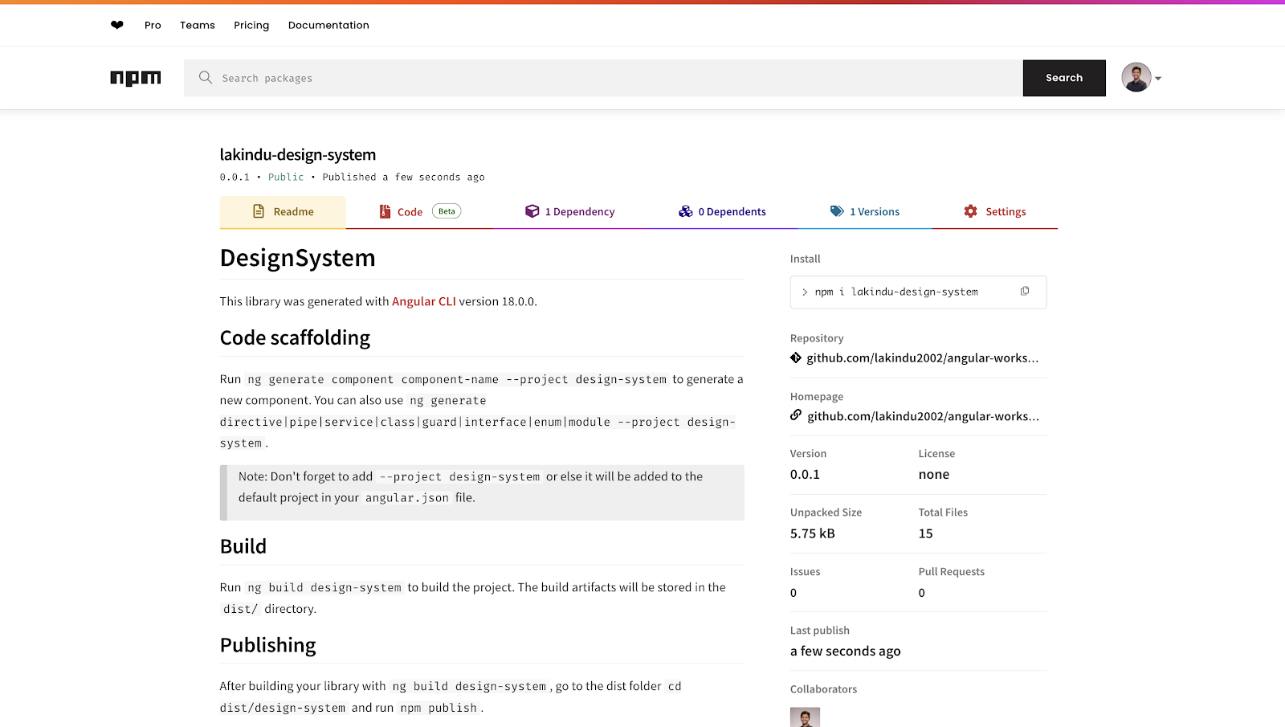 Sample library created on NPM 