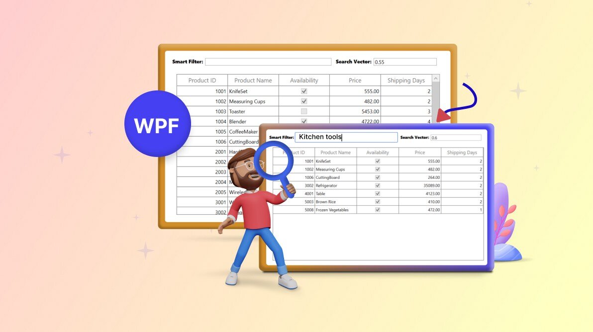 Semantic Searching using Embedding in WPF DataGrid