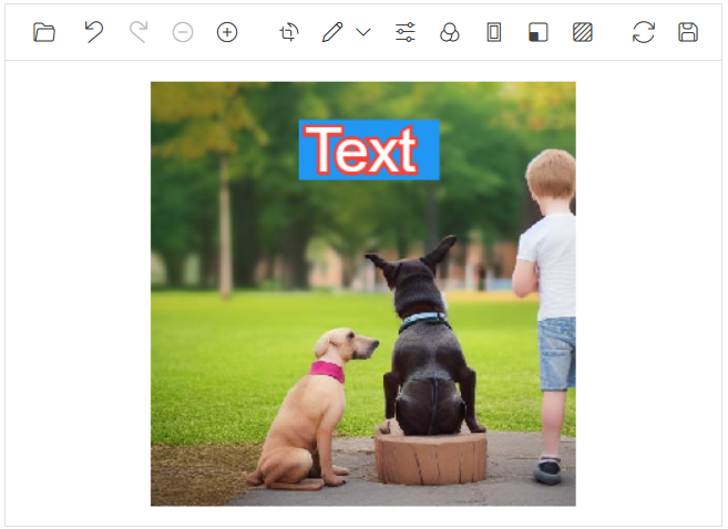 Text annotation support in Blazor Image Editor