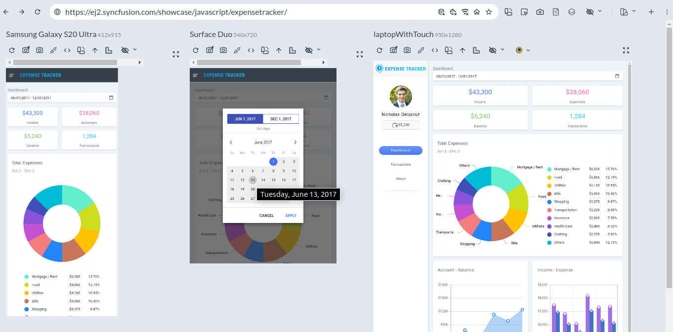 Test interactivity on real devices using the Responsively App