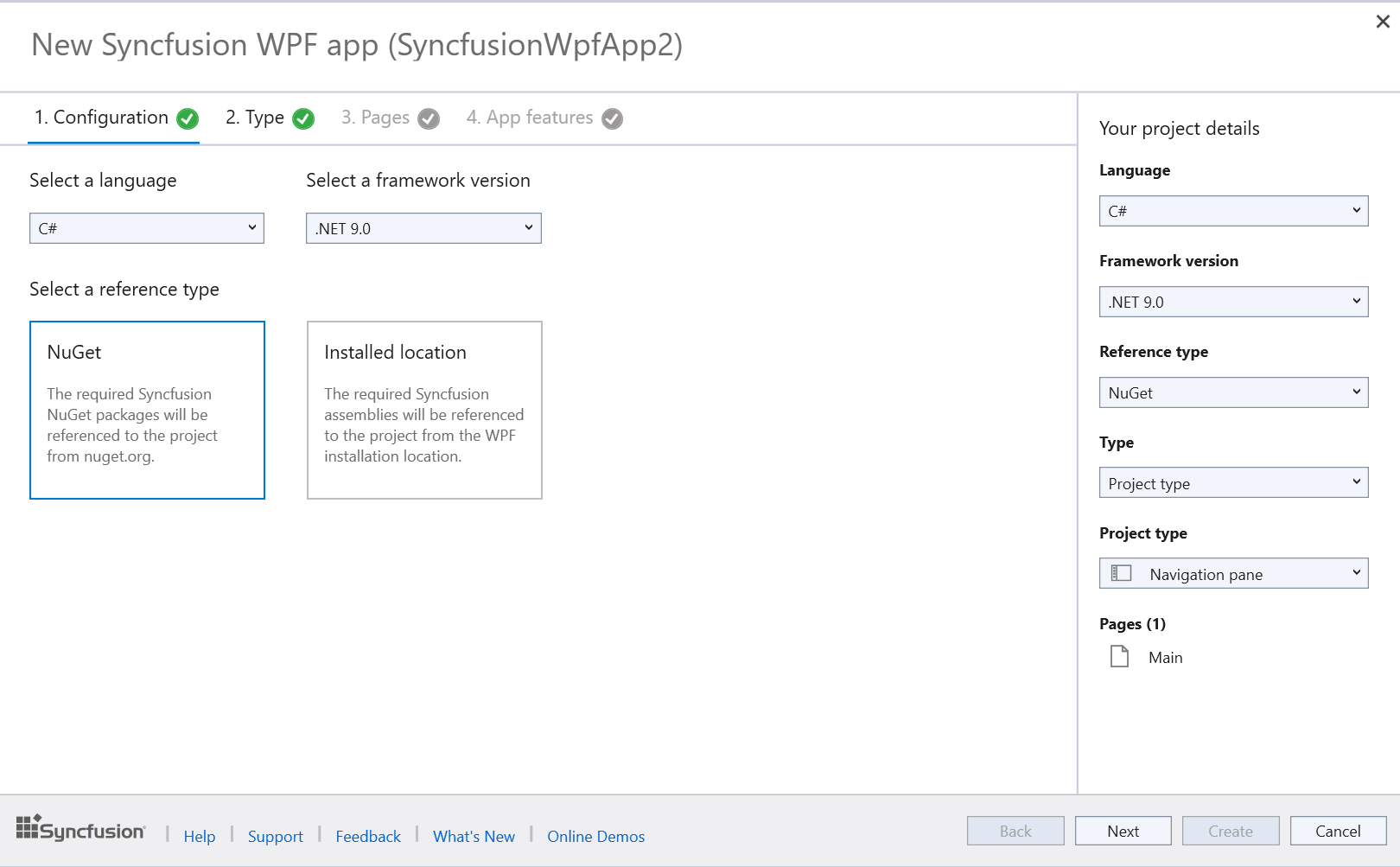 Select the .NET 9.0 as the Framework Version