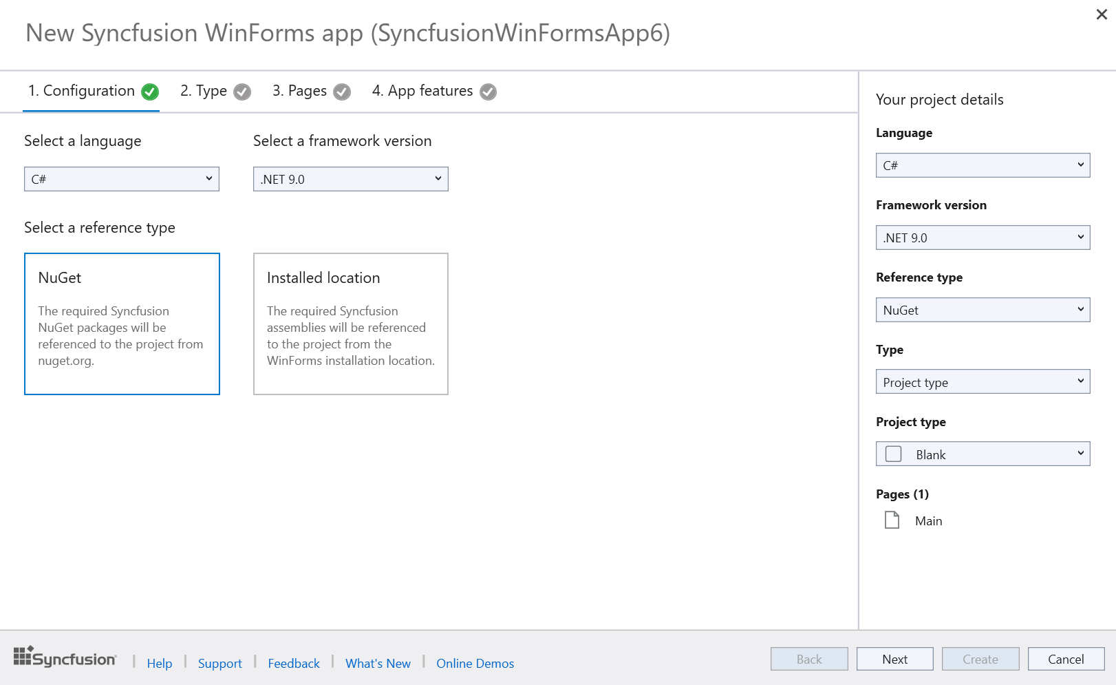 Select the .NET 9.0 as the Framework Version