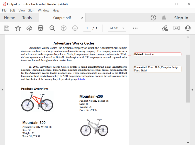 Customizing track changes color in Word to PDF conversion