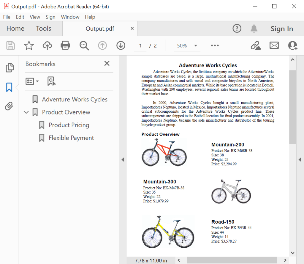 Converting Word document headings to PDF bookmarks