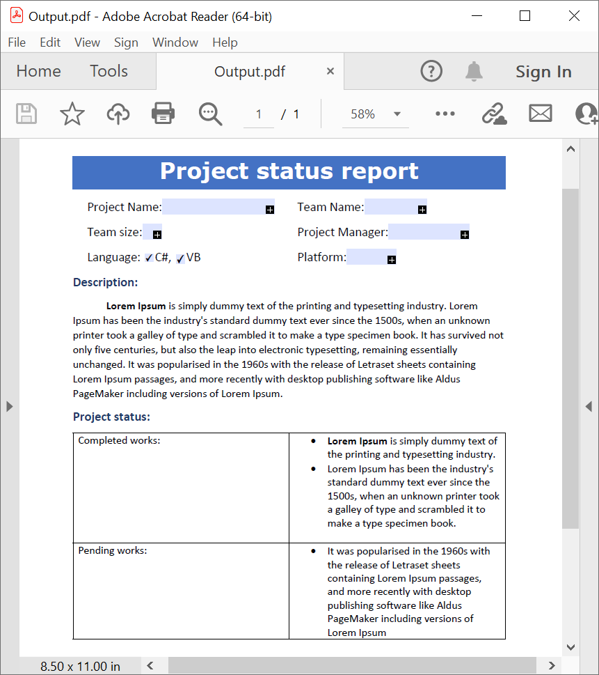 Preserving editable PDF form fields in Word to PDF conversion