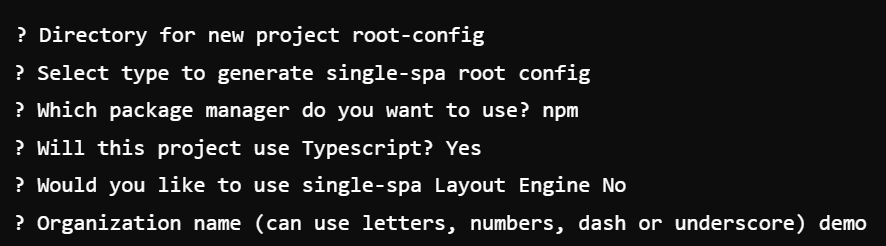 Set the configurations to create the root-config