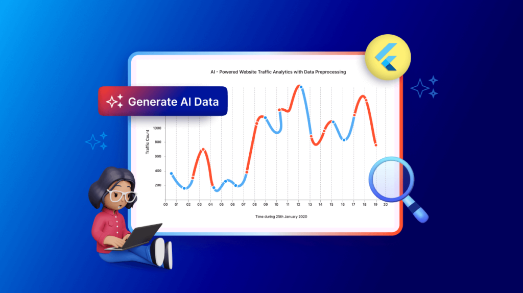 AI-Powered Smart Flutter Spline Chart for Web Traffic Analytics