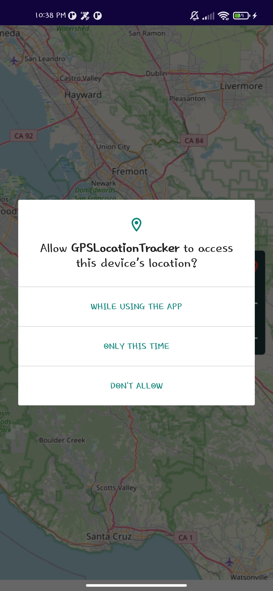 Enable location access for Android