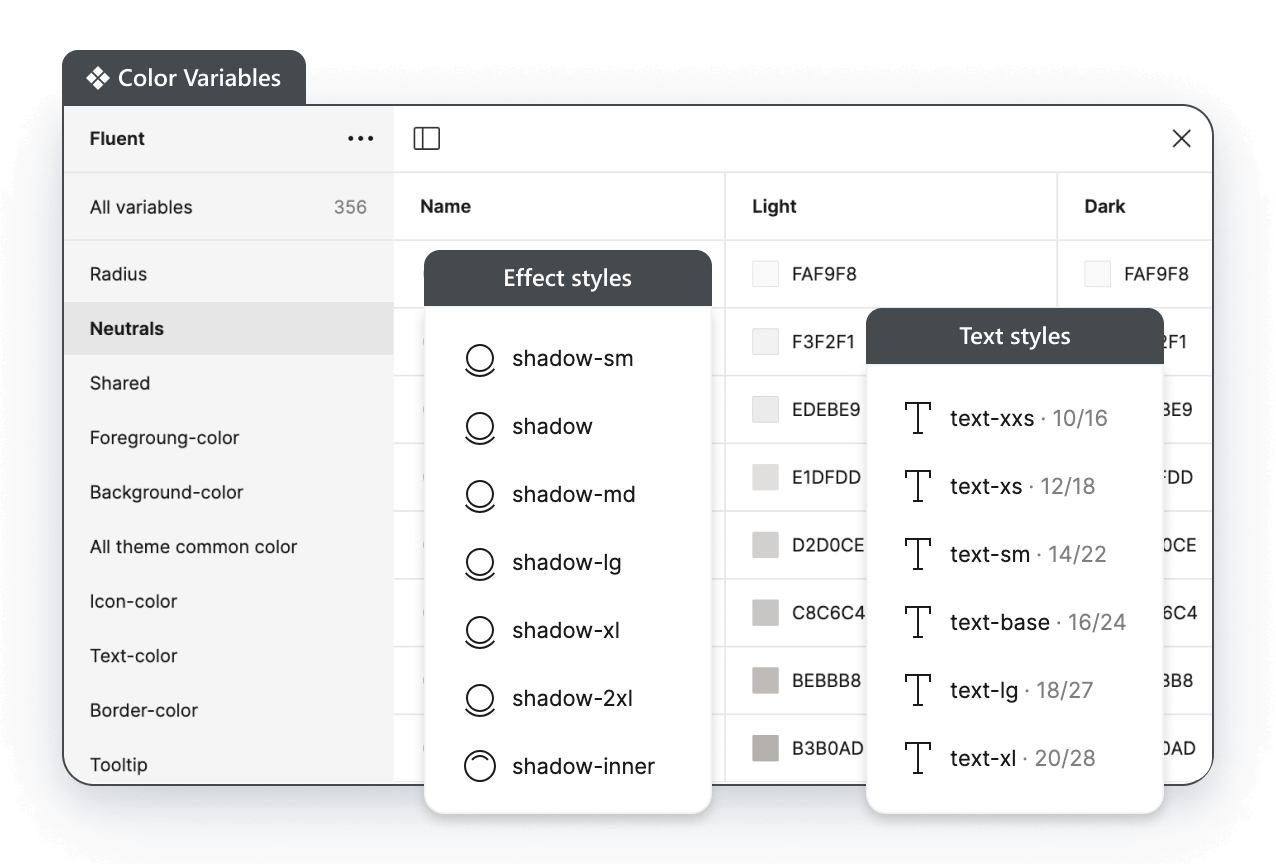 Design tokens